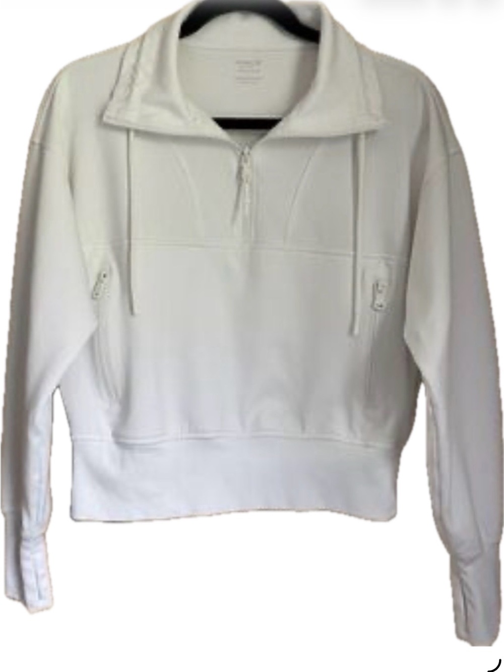 **Old Navy * White Dynamic Fleece Half-Zip Cowl Neck Pullover Sweater